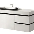 Тумба с раковиной Orans 120 BC-6019-1200L черный / белый