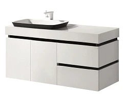 Тумба с раковиной Orans 120 BC-6019-1200L черный / белый