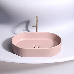 Раковина накладная Ceramica nova Element 600*380*122мм CN6048MP розовая матовая