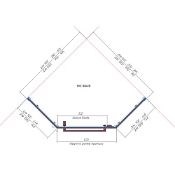 Душевой уголок RGW Hotel HO-084G 90x90см 350608499-26 профиль золото, стекло матовое-сатинат
