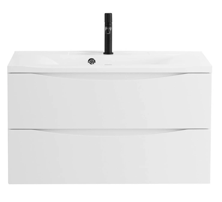 Тумба с раковиной BelBagno Marino 100 белая глянцевая
