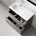Тумба под раковину Sancos Folk Floor 120 FL120FLES левая, напольная, Ergraut soft
