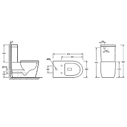 Бачок для унитаза Ceramica Nova Highlight Rimless CN1802-T