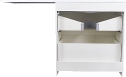 Тумба с раковиной Style Line Даллас 140 напольная, левая, эмаль, белый глянец