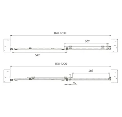 Душевая дверь в нишу Veconi Vianno 120см VN70G-120-01-C4 профиль золото, стекло прозрачно