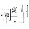 Кран Remer 1/2-1/2 c палочкой Золото 128L DO