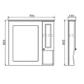 Зеркало-шкаф Comforty Палермо 80 00004139246CF белый глянец