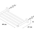 Полка Fixsen Kvadro FX-61316 для полотенец, хром