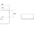 Раковина накладная ABBER Rechteck AC2211 белая