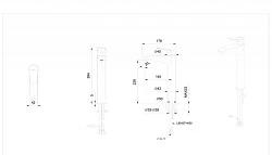 Смеситель для раковины Bravat Rhein F1429564BW-A-ENG черный матовый