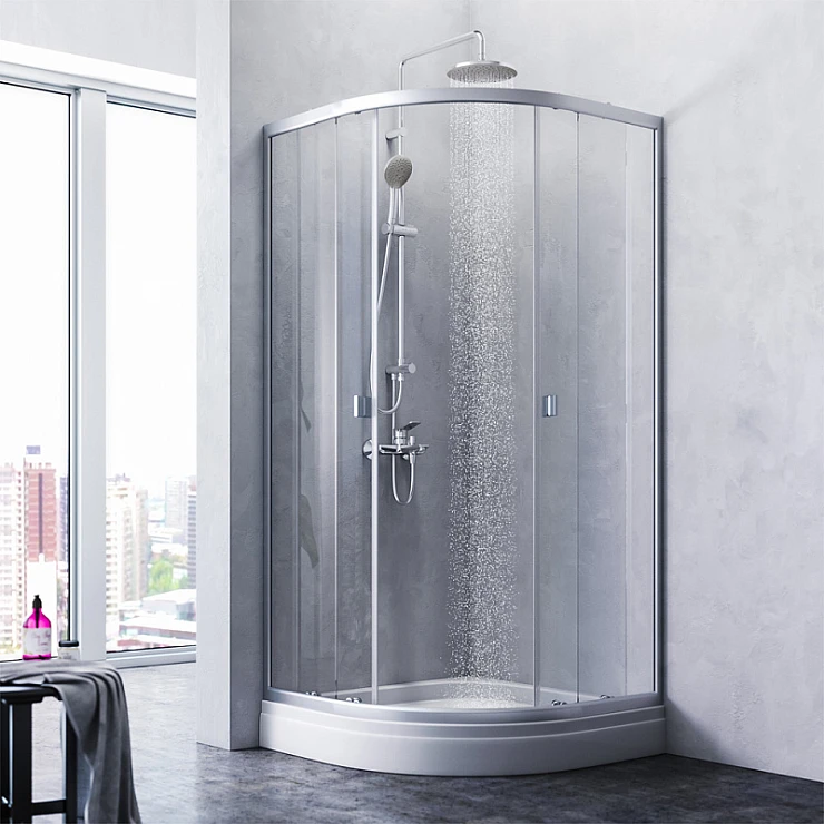 Душевой уголок AM.PM X-Joy 90x90см W88G-205-090MT64 профиль матовый хром, стекло прозрачное