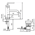 Смеситель для раковины Jacob Delafon Purist E14402-4A-CP хром