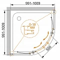 Душевой уголок Cezares Pratico 100x100см PRATICO-R-2-100-P-Cr профиль хром, стекло рифленое