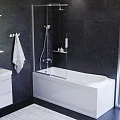 Акриловая ванна AM.PM Like 170x70 с каркасом, шторкой и душевой системой W80ASET-170SL белый, хром
