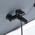 Смеситель для ванны с душем Aquatek Оберон AQ1249MB черный матовый