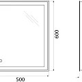 Зеркало BelBagno 50 SPC-GRT-500-600-LED-TCH с подсветкой