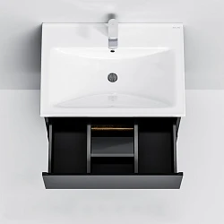 Тумба с раковиной AM.PM X-Joy 65 черная матовая