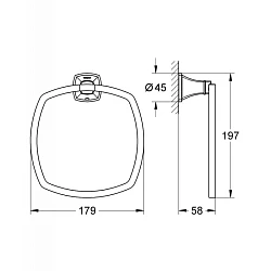 Полотенцедержатель Grohe Grandera 40630000 хром