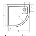 Душевой поддон Riho Zurich 120х120см D001024005 белый