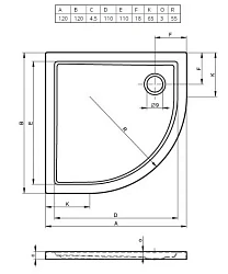 Душевой поддон Riho Zurich 120х120см D001024005 белый