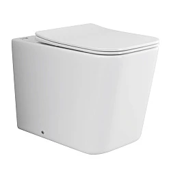 Унитаз приставной Ceramica Nova Cubic CN1809 белый глянец
