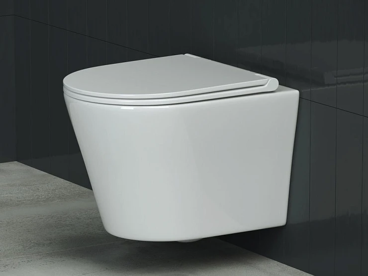 Система инсталляции для унитазов Ceramica Nova Envision Round CN1001CH с кнопкой и унитазом CN3011