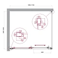 Душевой уголок BelBagno Luce LUCE-AH-1-110/100-C-Cr профиль хром, стекло прозрачное