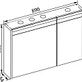 Зеркало-шкаф Aquanet Лайн 90 L 165582 белый