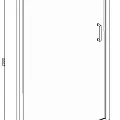 Душевая дверь в нишу Bravat Blackline 90x200см BD100.4111B профиль черный, стекло прозрачное