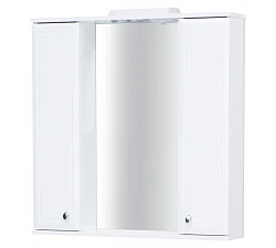 Зеркальный шкаф подвесной SanStar Sharmel 80 для ванной комнаты белый