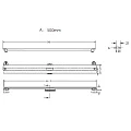 Душевой лоток Berges Super Slim 50 090078 хром матовый