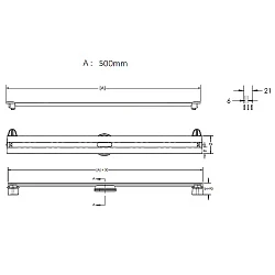 Душевой лоток Berges Super Slim 50 090078 хром матовый
