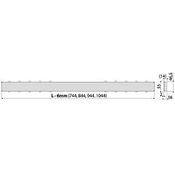 Решетка AlcaPlast Tile 75 TILE-750 под кладку плитки