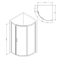 Душевой уголок AM.PM Like 90x90см W83G-315-090CT профиль серебро, стекло прозрачное