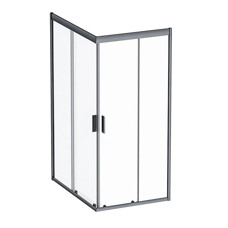Душевой уголок AM.PM Gem 120x90см W90G-404-120290-BT профиль черный, стекло прозрачное