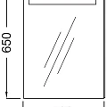 Зеркало Jacob Delafon Parallel 50 EB1410-NF с подсветкой и подогревом