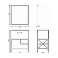 Тумба с раковиной Comforty Бредфорд 75 00-00008074CF дуб темный