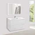 Тумба с раковиной Vincea Mia 80 белая глянцевая