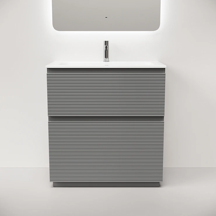 Тумба под раковину Sancos Folk Floor 80 FL80FES напольная, Ergraut soft