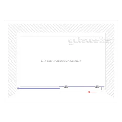 Душевая дверь в нишу GuteWetter Slide Door GK-862 L 145 см, профиль хром, стекло прозрачное