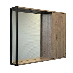 Зеркало-шкаф Comforty Лиссабон 90 00-00006136CF дуб тёмный