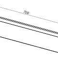 Полка Aquanet Магнум 302221 черная матовая