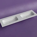 Раковина двойная встраиваемая Ceramica Nova Grace 160 см CN7023wx белая глянцевая