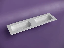 Раковина двойная встраиваемая Ceramica Nova Grace 160 см CN7023wx белая глянцевая