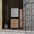 Тумба с раковиной Style Line Атлантика 70 напольная, ясень перламутр
