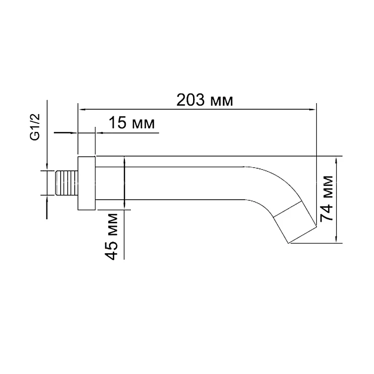 Излив Wasserkraft A018 хром
