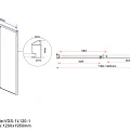 Душевая дверь в нишу Vincea Lugano 120см VDS-1L120CGB-1 профиль черный, стекло серое