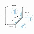 Душевой уголок RGW Passage PA-86B 90x90см 38088699-14 профиль черный, стекло прозрачное