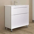 Тумба с раковиной Style Line Бергамо мини 60 напольная, антискрейч белый матовый