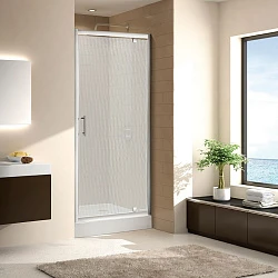 Душевая дверь в нишу Cezares Eco 80см ECO-O-BA-1-80-P-Cr профиль хром, стекло текстурное